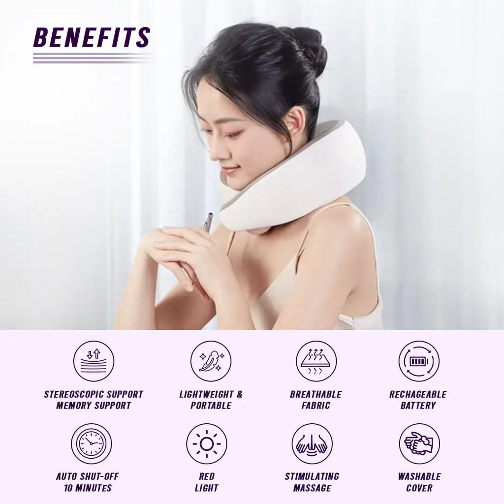 BeNat Multi-Purpose Neck Massage Pillow w/Warmth