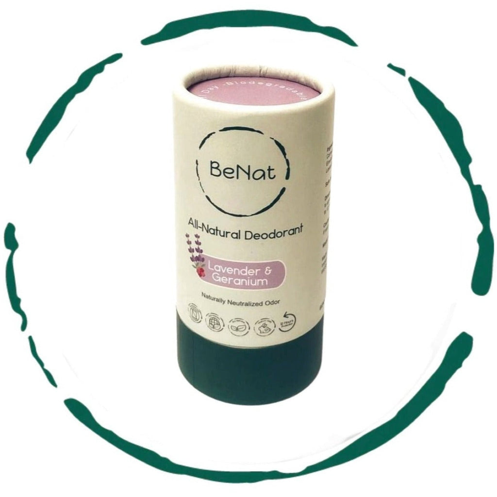 BeNat All Natural, Plastic-Free Deodorants - 2 Pack