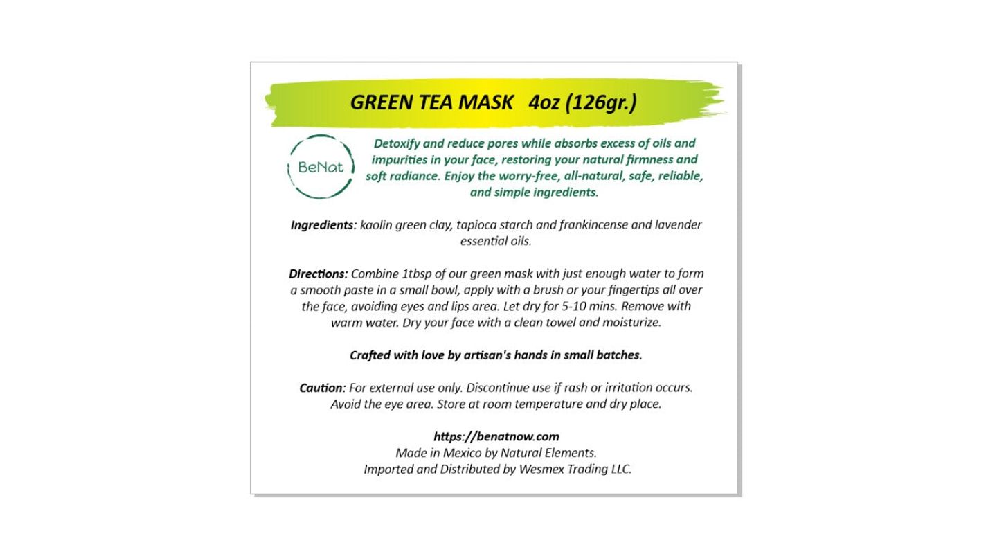 BeNat Green Clay Mask