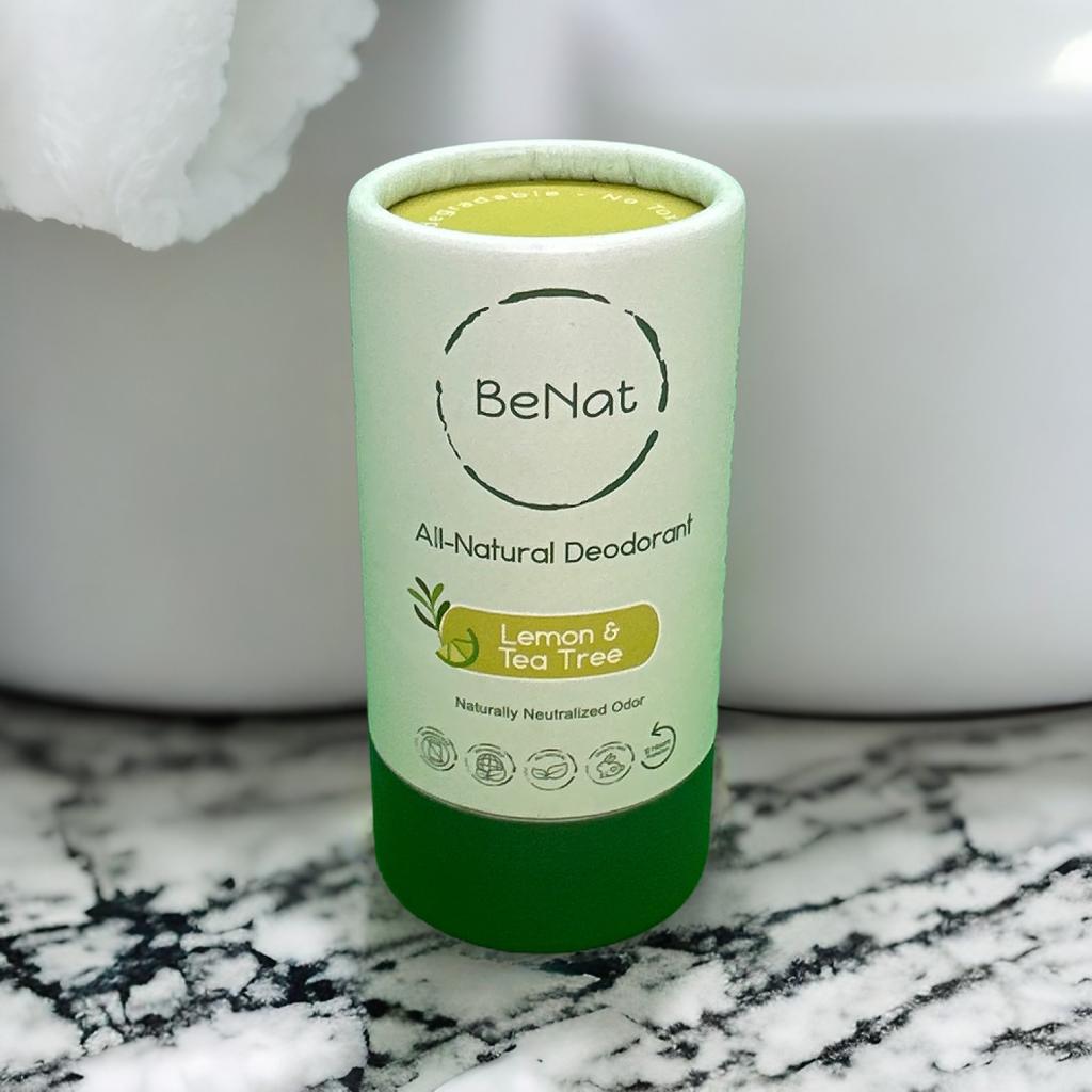 BeNat All Natural, Plastic-Free Deodorants - 2 Pack