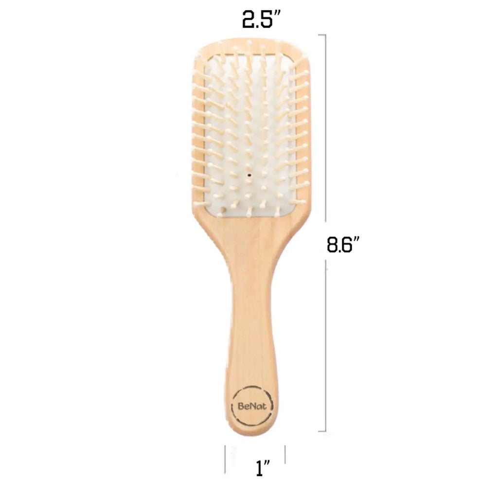 Brosse à Cheveux Démêlante en Bois BeNat