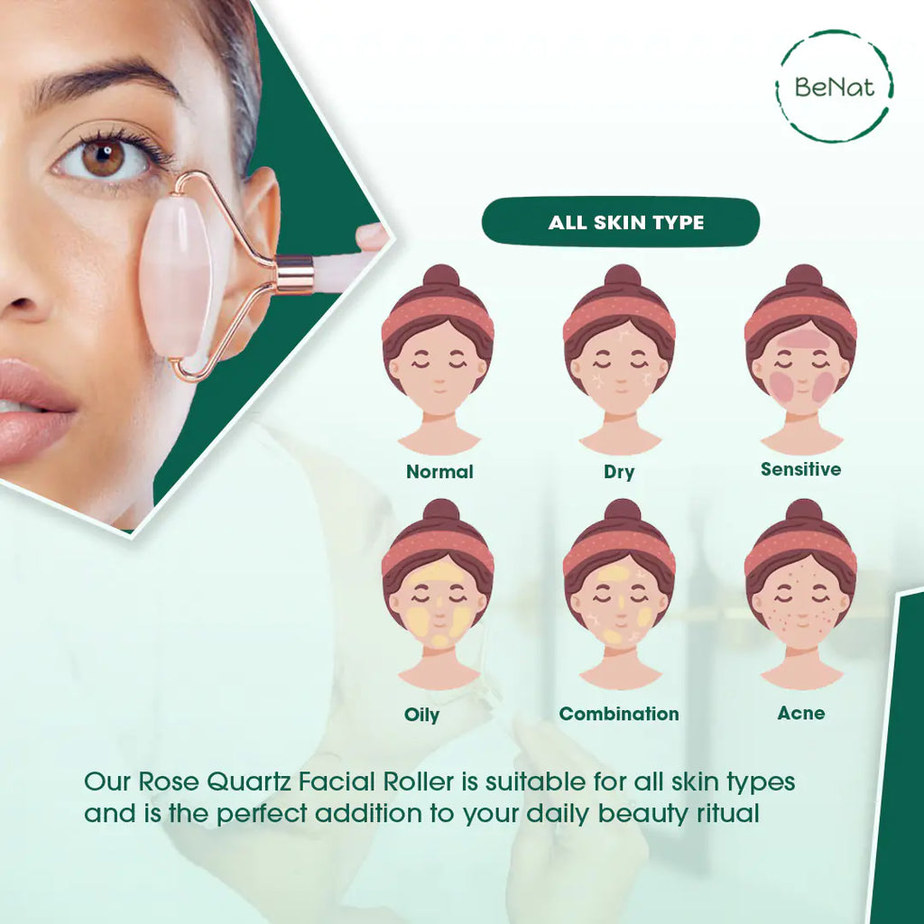 BeNat Rose Quartz Face Roller