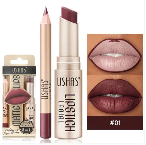 Labial nude mate, a prueba de manchas y resistente al agua