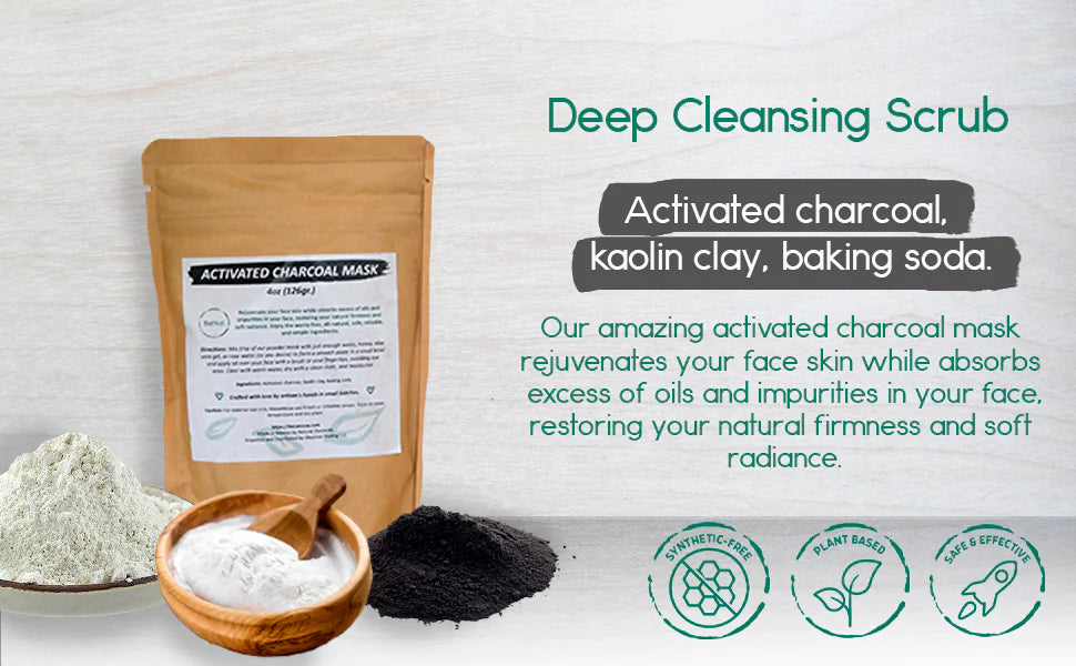 BeNat Activated Charcoal + Mud & Arnica Facial Masks Bundle