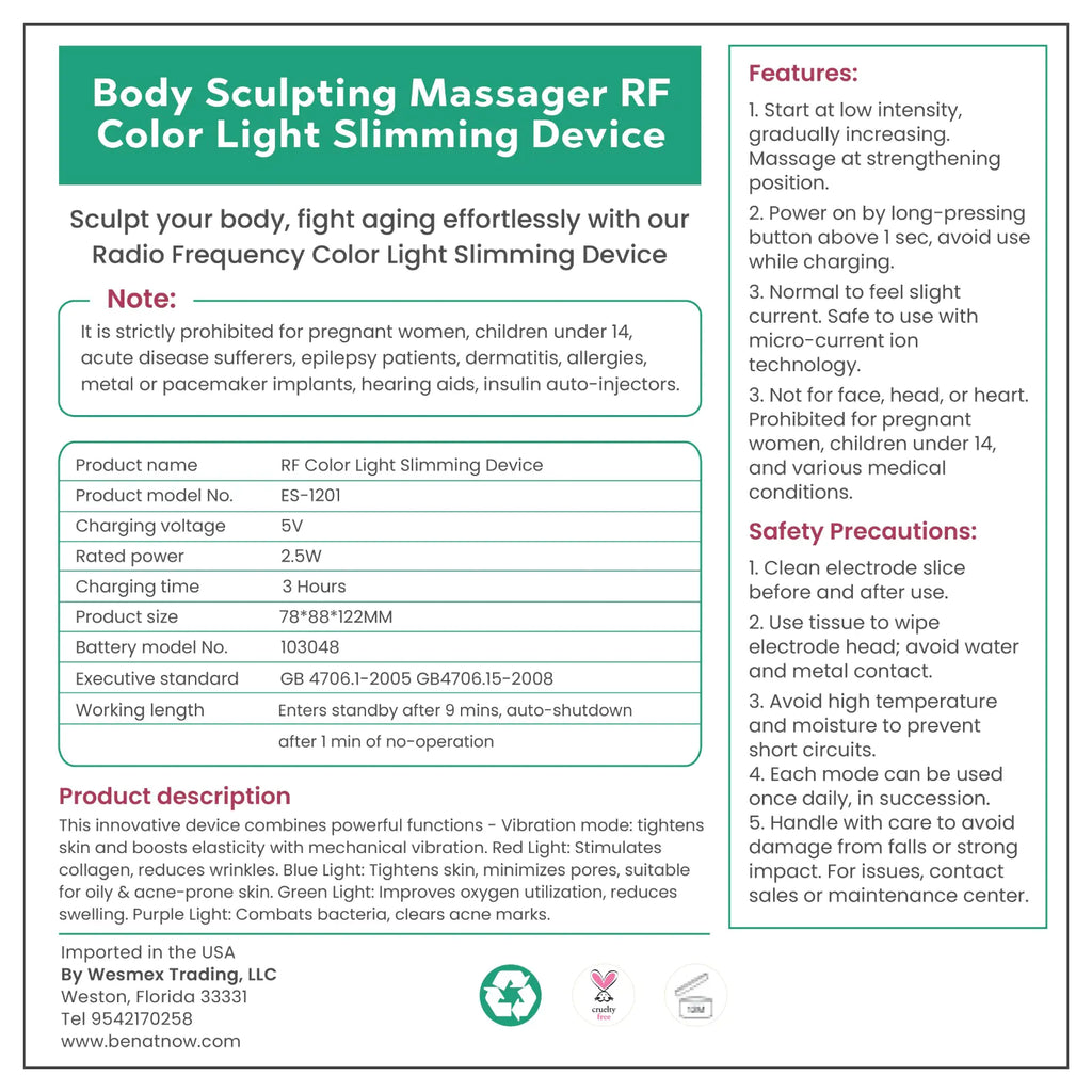 BeNat Advanced Body Contouring Device