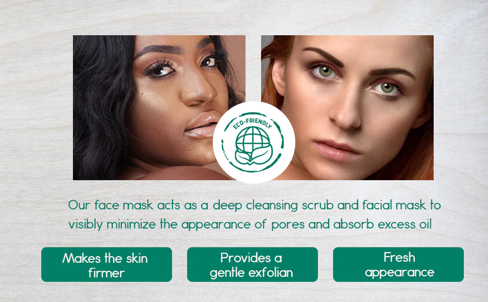 BeNat 2-pack Activated Charcoal Facial Mask