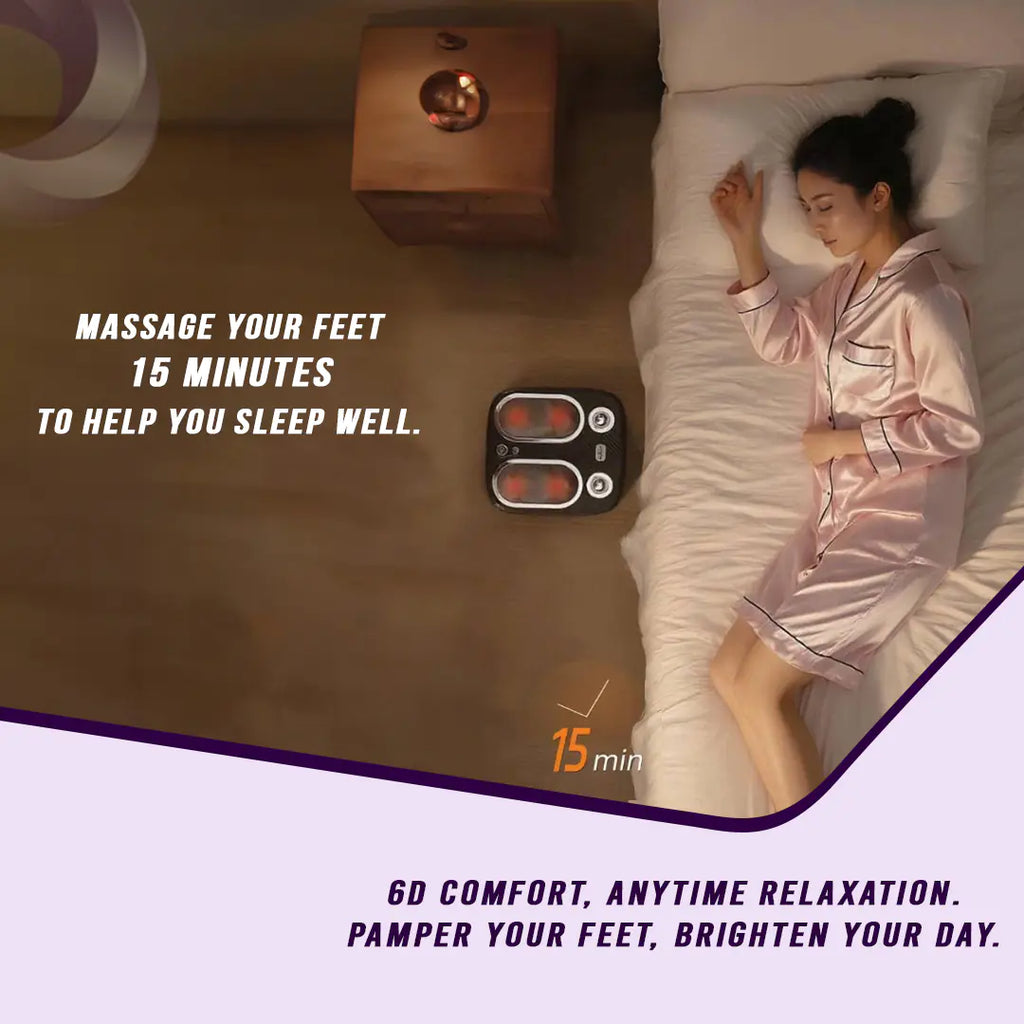 Masseur de pieds BeNat anti-stress et anti-douleur avec chaleur - Tissus profonds, circulation et relaxation