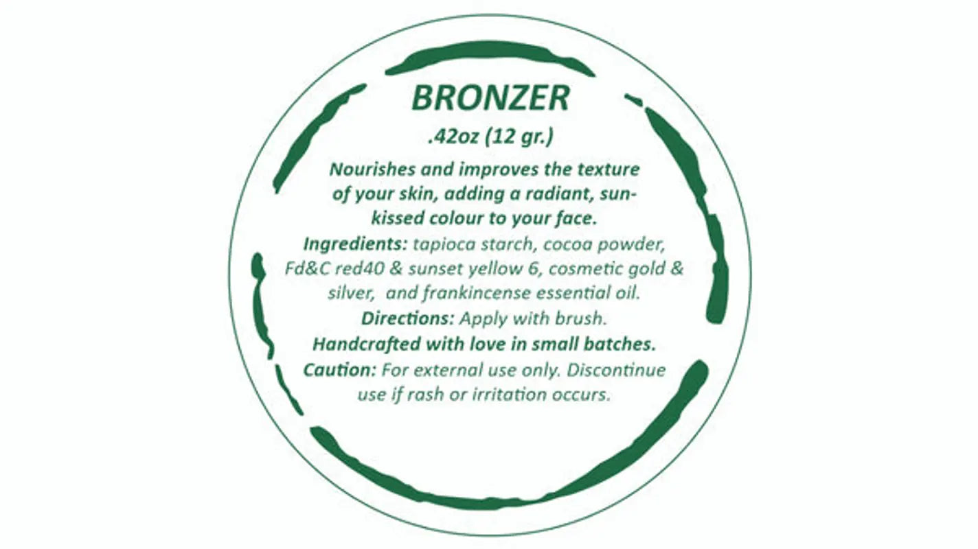 BeNat All-Natural Bronzer Loose Powder. Eco-Friendly.