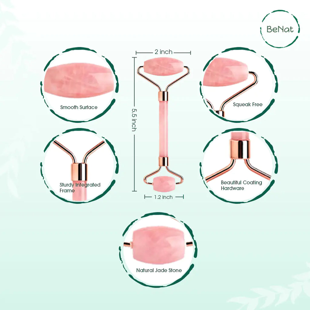 BeNat Rose Quartz Face Roller