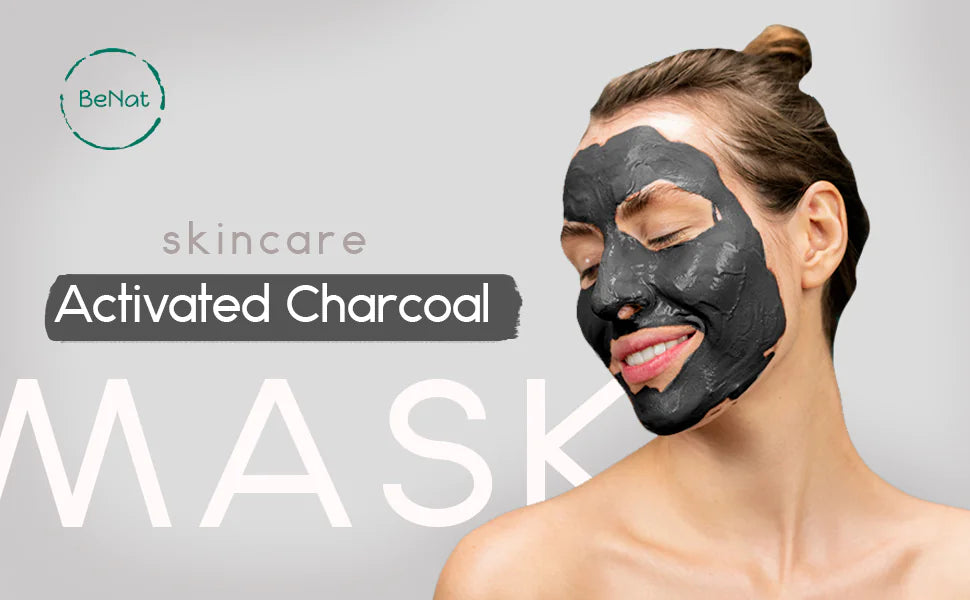 BeNat 2-pack Activated Charcoal Facial Mask