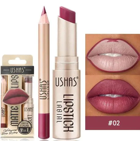 Labial nude mate, a prueba de manchas y resistente al agua