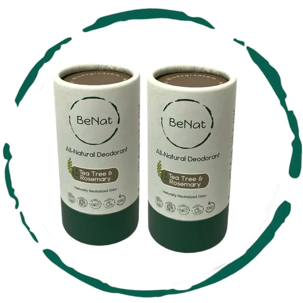 BeNat 2-Pack All-Natural, Plastic-Free Deodorants