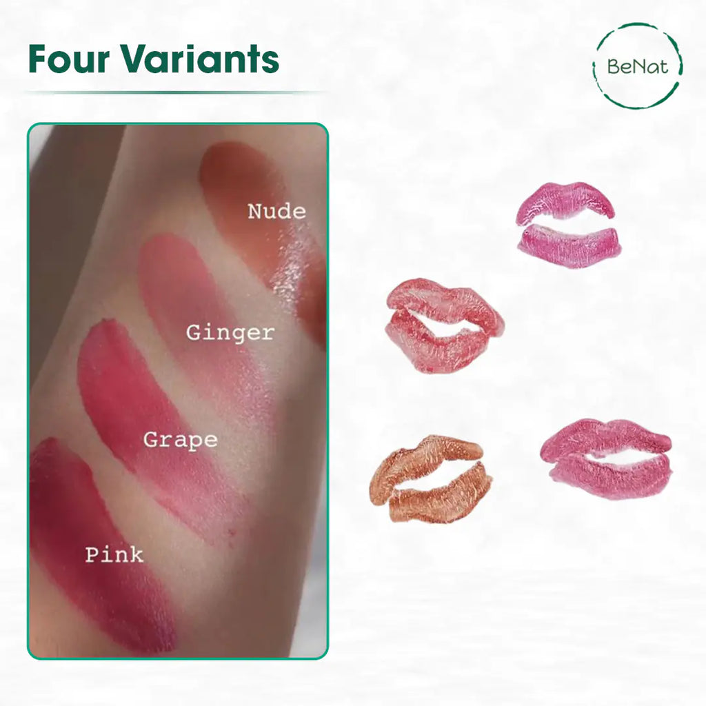 BeNat Lip & Cheek Bloom. 2 in 1 Natural Lipstick for Vibrant Color.