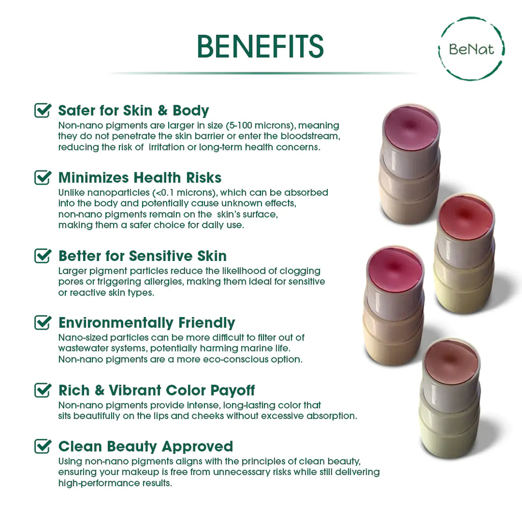 BeNat Lip & Cheek Bloom. 2 in 1 Natural Lipstick for Vibrant Color.