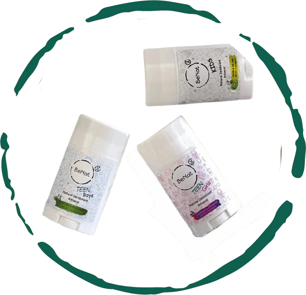 BeNat 2-Pack all-Natural Deodorants for Kids & Teens