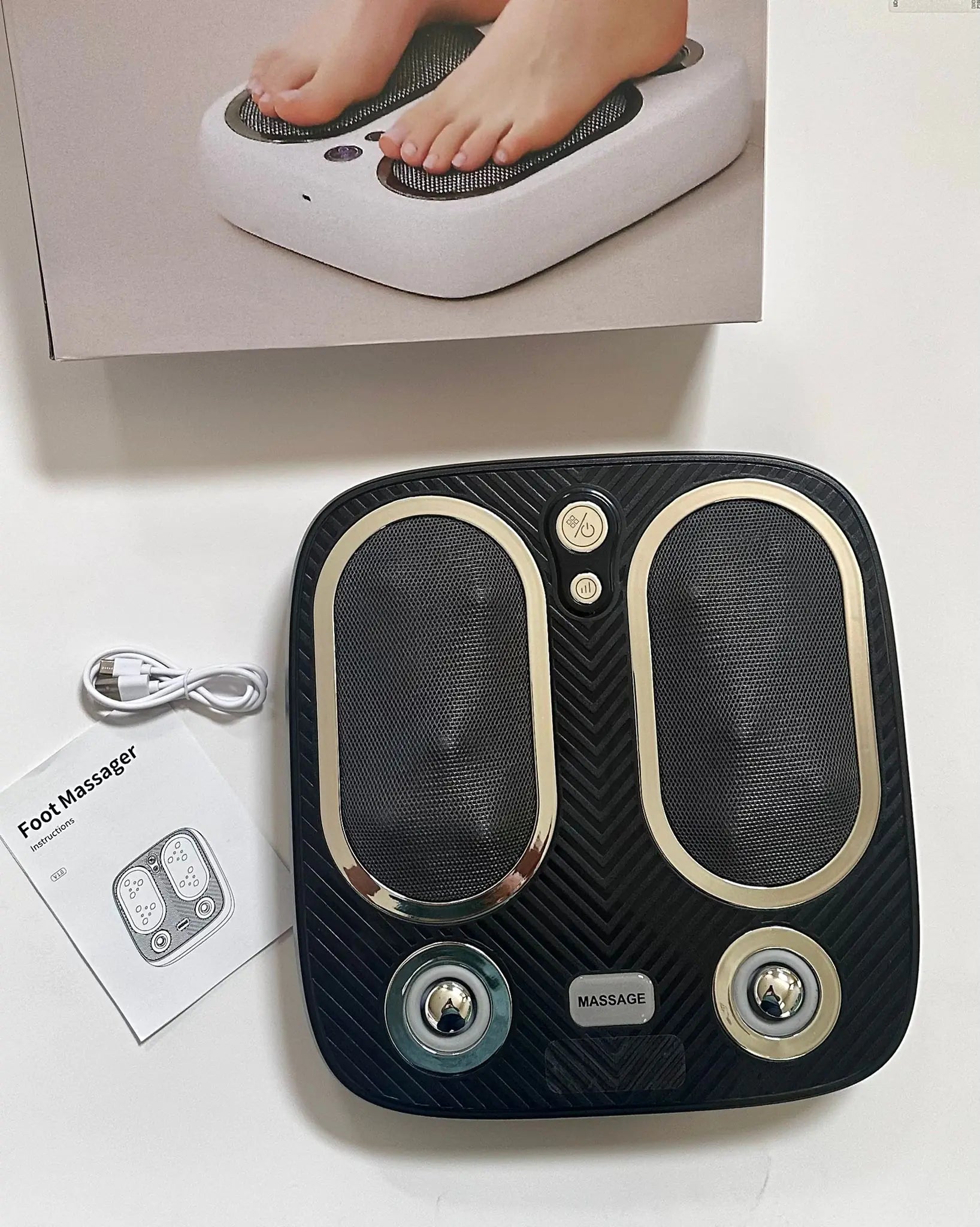 Masseur de pieds BeNat anti-stress et anti-douleur avec chaleur - Tissus profonds, circulation et relaxation