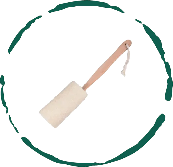 BeNat Natural Loofah Bath Brush w/Long Handle.