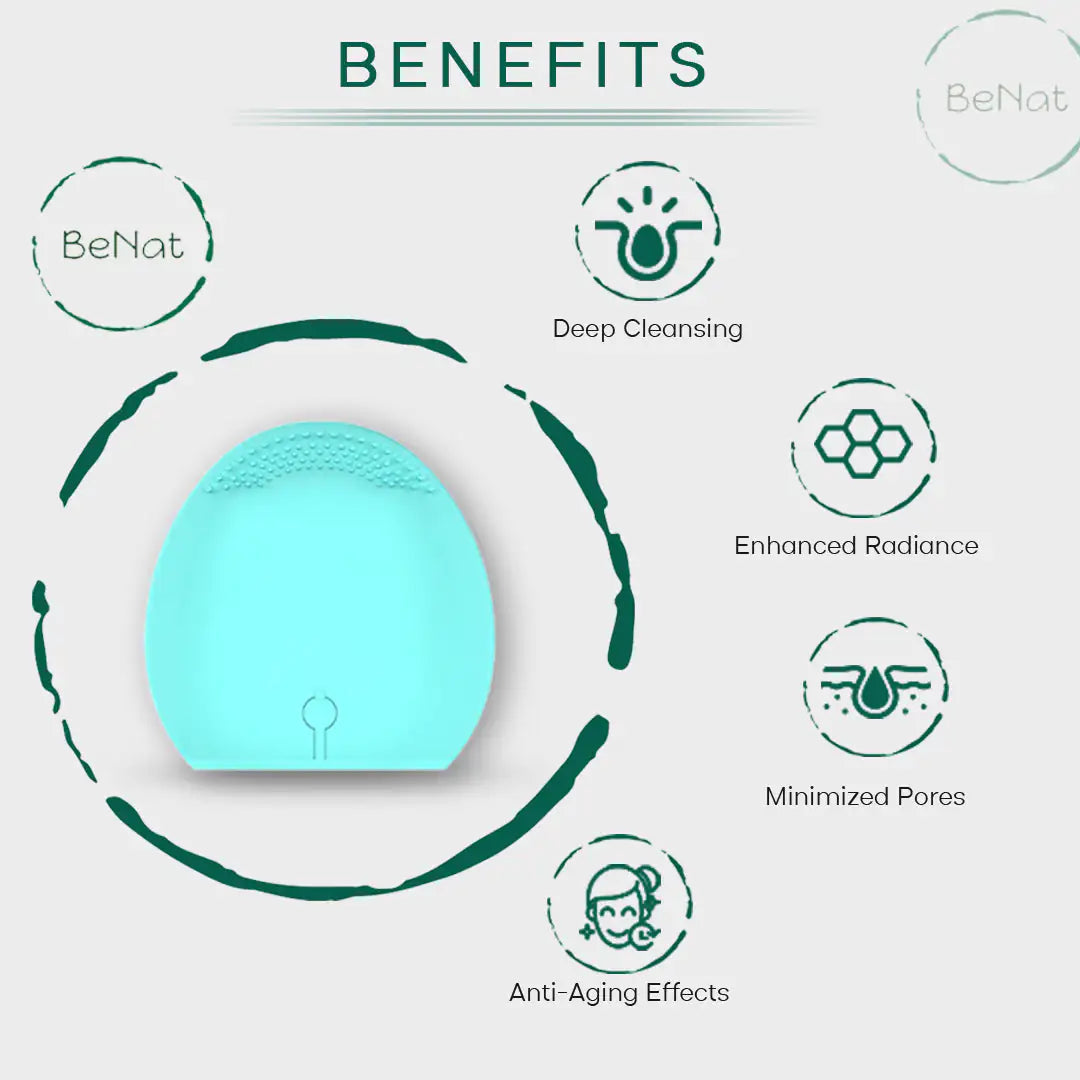 Cepillo de limpieza facial recargable BeNat